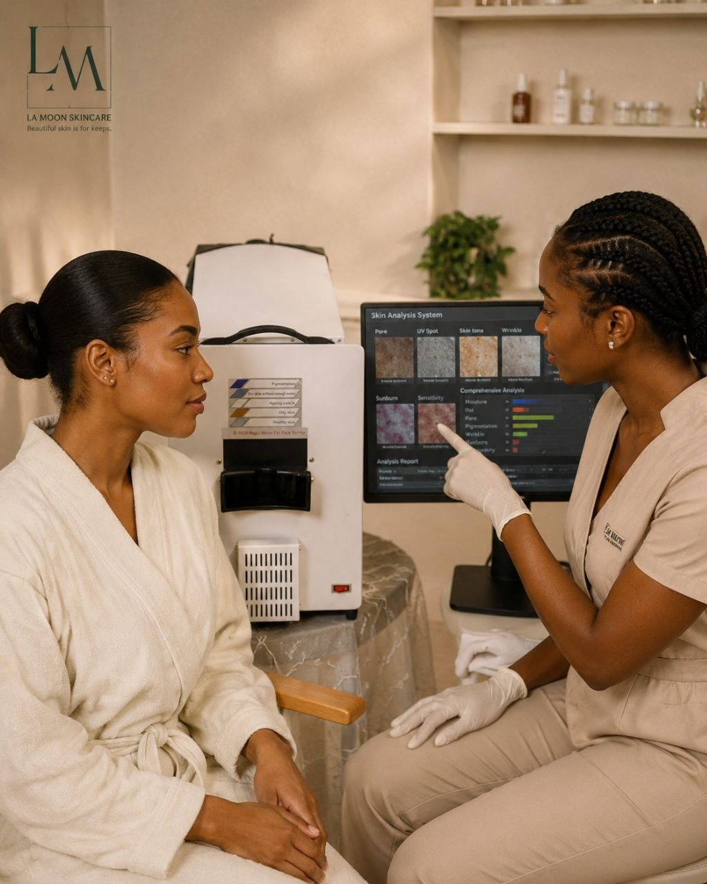 Skin Analysis for Acne with Sunscreen at La Moon Skincare, Pretoria Central