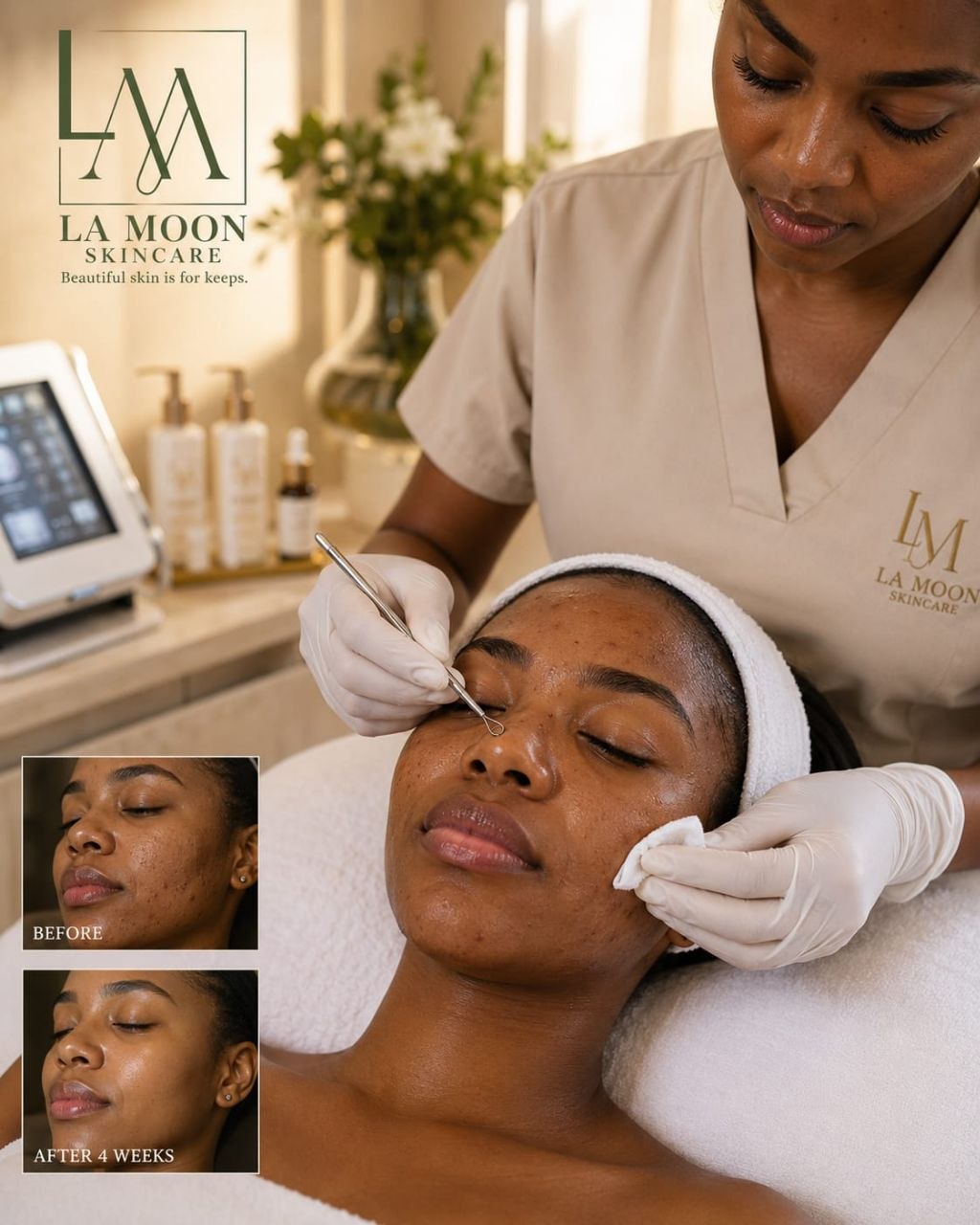 Skin Analysis for whiteheads with Sunscreen at La Moon Skincare, Pretoria Central